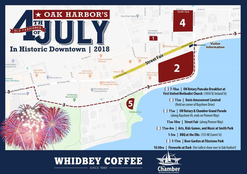 Forth of July Map, Whidbey Island, Forth of July