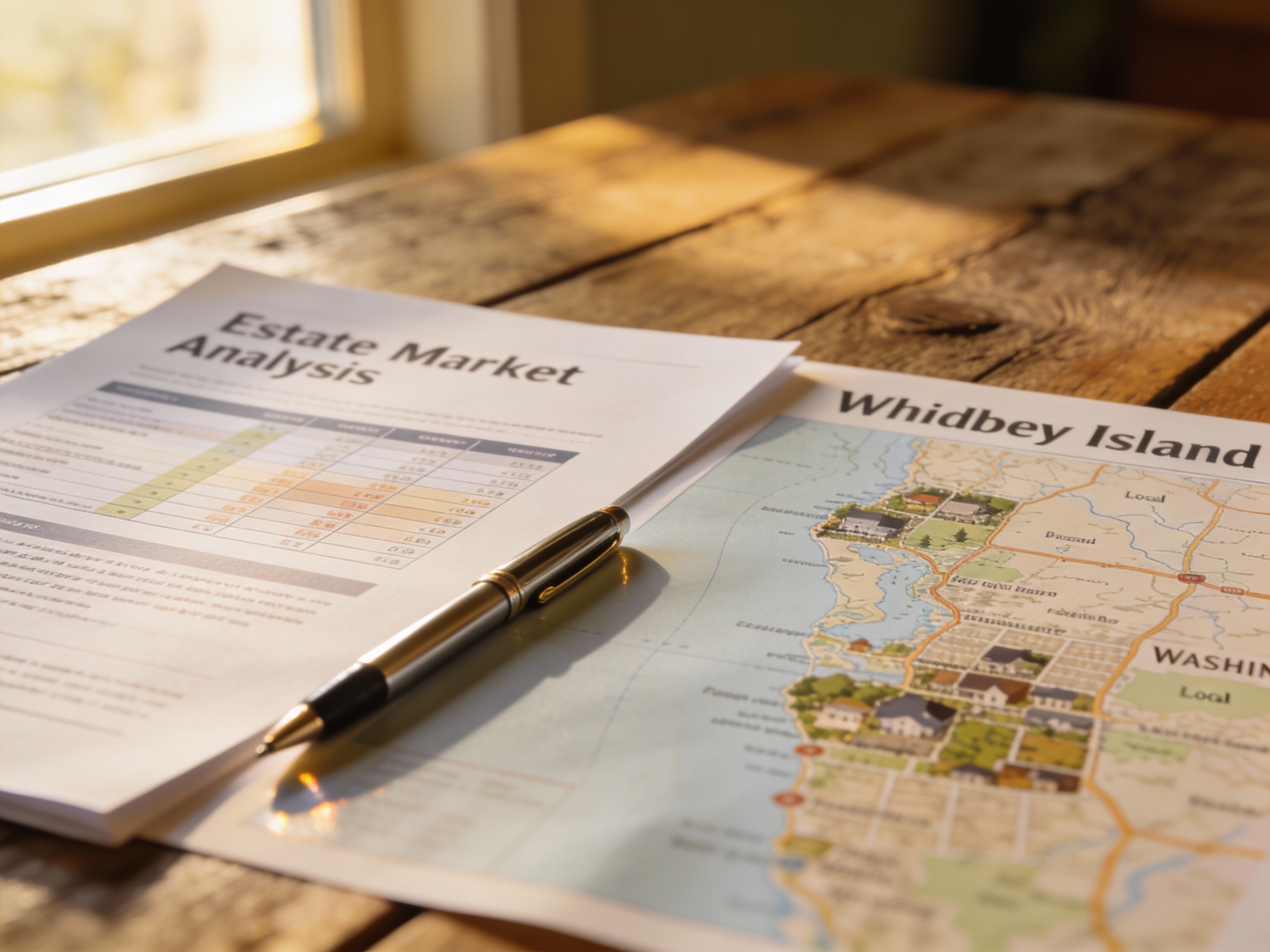 Whidbey Island real estate market analysis report and map