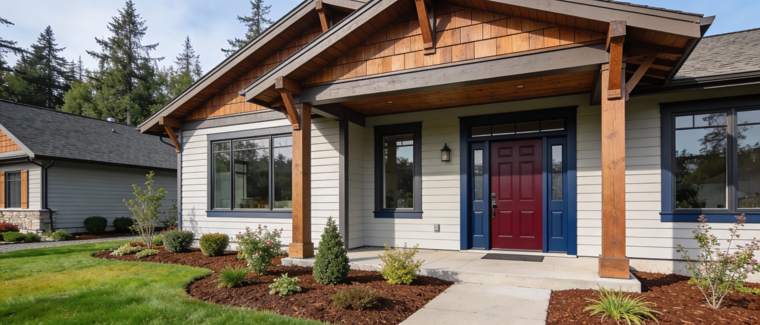 Modern home exterior highlighting updated systems